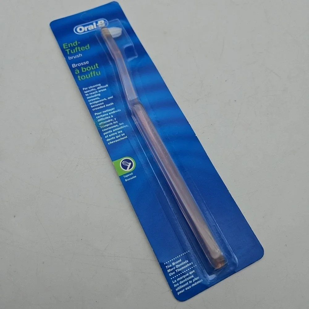 Vintage Oral B End Tuffed Brush 2001 Brand New NOS Deadstock Clear